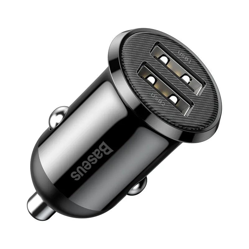 Baseus Grain Pro Car Charger 2x USB A Black (CCALLP-01