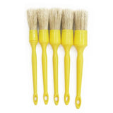 PCC Premium Bristle Detailing Brush Kit, Yellow, Set of 5