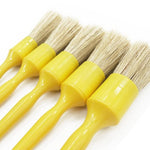 PCC Premium Bristle Detailing Brush Kit, Yellow, Set of 5