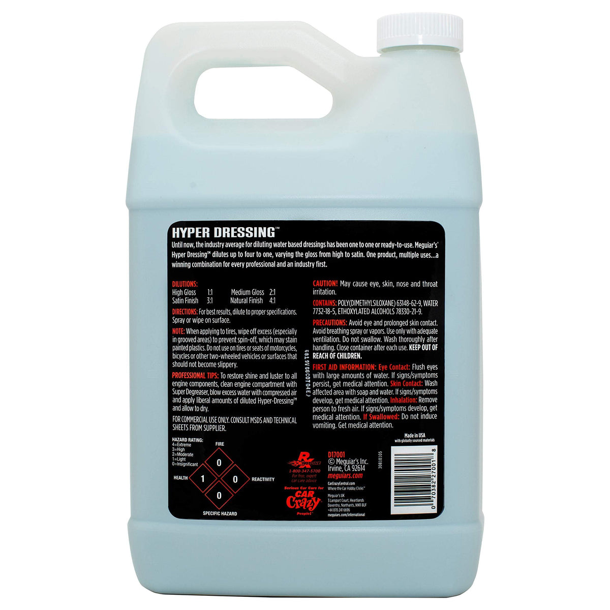 Meguiar's Professional Detailer Hyper Dressing, 3.79L Planet Car Care Meguiar's Professional Detailer Hyper Dressing, 3.79L Planet Car Care