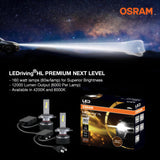 OSRAM H4/H19 LED Headlight Bulb, 80W, Pair