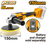 INGCO APLI2001 Cordless Li-Ion Rotary Polisher 20V - Battery & Charger Not Included - Planet Car Care