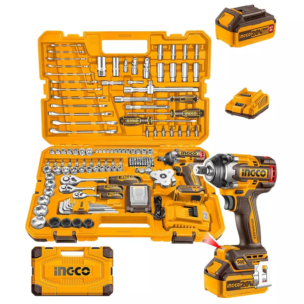 High Torque Impact Driver Wrench Set INGCO HKTHP31521 152-Pcs 1/2