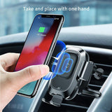 Baseus 10W Smart Vehicle Wireless Charger Phone Holder Ac Vent Type Qi Certified (WXZN-01) - Planet Car Care
