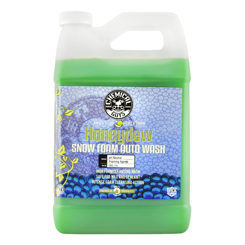 Chemical Guys Honeydew Snow Foam Extreme Suds Cleansing Wash Shampoo, 1  Gallon
