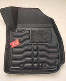 PCC Leatherite 5D Tray Car Mats (Full Velcro Back), Set of 4, Black, Toyota Innova Crysta