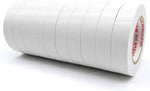 Nippon PVC Electrical Insulation Tape 18mm x 8m, White, Pack of 10