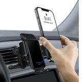 Baseus Smart Solar Power Wireless Car Mount Electric Holder For Air Vent Black (SUZG000001) - Planet Car Care
