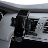 Baseus Smart Solar Power Wireless Car Mount Electric Holder For Air Vent Black (SUZG000001) - Planet Car Care