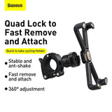 Baseus Quick To Take Cycling Holder (Applicable For Bicycle And Motorcycle) Black (SUQX-01) - Planet Car Care