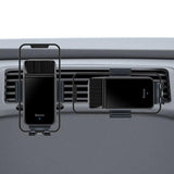 Baseus Smart Solar Power Wireless Car Mount Electric Holder For Air Vent Black (SUZG000001) - Planet Car Care