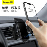 Baseus Smart Solar Power Wireless Car Mount Electric Holder For Air Vent Black (SUZG000001) - Planet Car Care