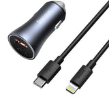 Baseus Golden Contactor Pro Fast Car Charger USB Type C / USB 40W Power Delivery 3.0 Quick Charge 4 - Planet Car Care