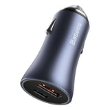 Baseus Golden Contactor Pro Fast Car Charger USB Type C / USB 40W Power Delivery 3.0 Quick Charge 4 - Planet Car Care