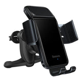Baseus Smart Solar Power Wireless Car Mount Electric Holder For Air Vent Black (SUZG000001) - Planet Car Care