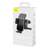 Baseus Smart Solar Power Wireless Car Mount Electric Holder For Air Vent Black (SUZG000001) - Planet Car Care