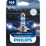 Philips H4 RacingVision GT200 Halogen Headlight Bulb 60/55W 12V | Up to 200% Brighter | 3600K