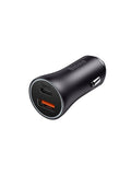 Baseus Golden Contactor Max Fast Car Charger USB + USB Type C 60 W Quick Charge Dark Grey (CGJM000113)