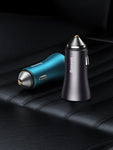 Baseus Golden Contactor Max Fast Car Charger USB + USB Type C 60 W Quick Charge Dark Grey (CGJM000113)