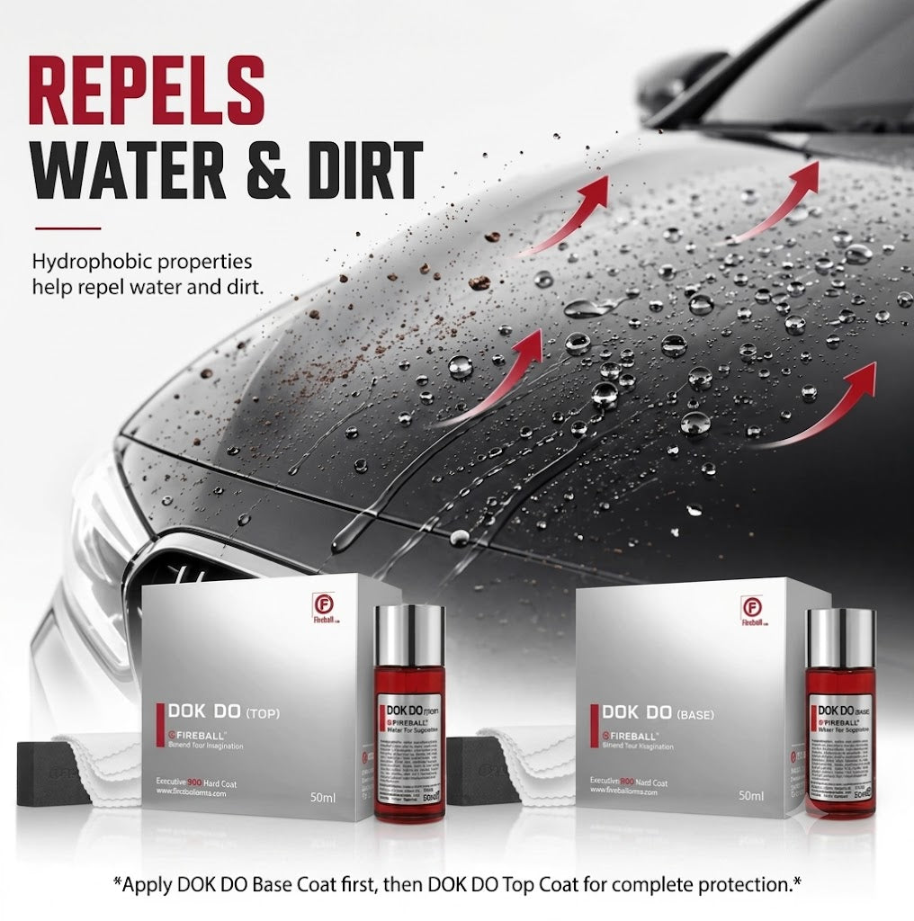 Fireball Dok Do 9H Flagship Ceramic Coating Top Coat 50ml + Base Coat 50ml