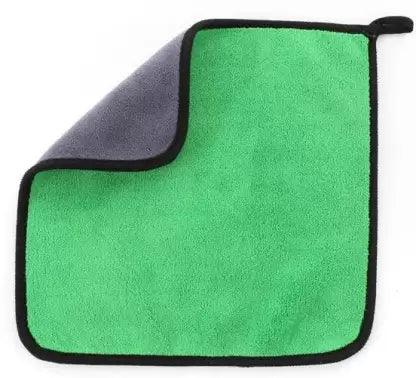 PCC Dual Sided Microfiber 800gsm, 60x40cm, Green & Grey - Planet Car Care