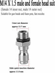 PCC D04 1/4" Stainless Steel QC Male Plug – 14mm Thread