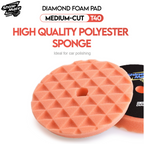 ShineMate T40 Orange Medium-Soft Foam Pad, Diamond, 5/6"