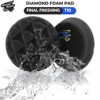 ShineMate T10 Black Ultra-Soft Finishing Foam Pad, Diamond, 6/7"