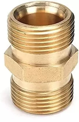 PCC D8 M22/14 Male Brass Connector for Pressure Washer Hose Extension – Car Wash Pipe Extender