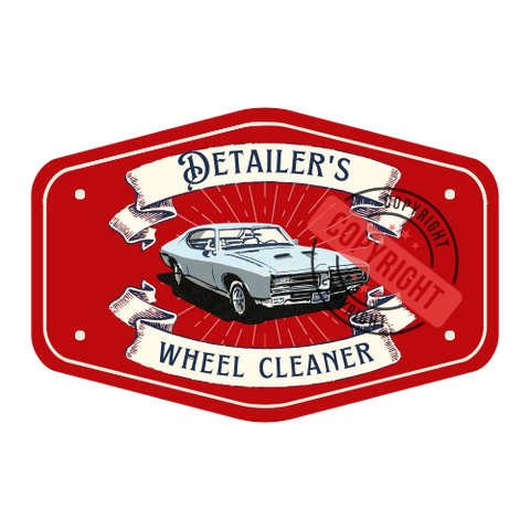PCC Laminated Spray Bottle Vinyl Sticker, Wheel Cleaner, Set of 4
