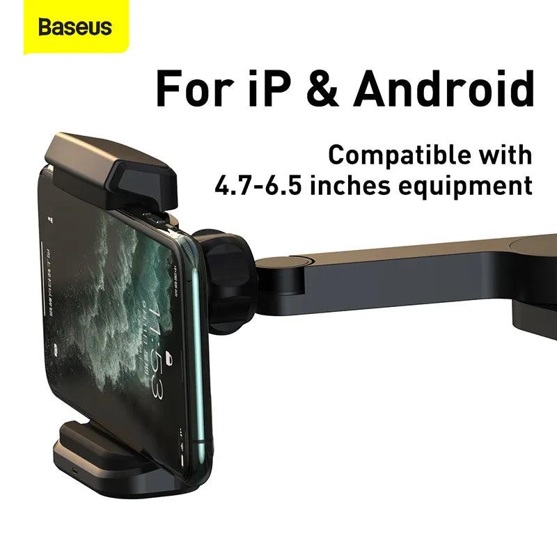 Baseus car headrest phone holder with built-in 15 W Qi wireless charger  black (WXHZ-01) - B2B wholesaler.hurtel.com