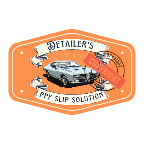 PCC Laminated Spray Bottle Vinyl Sticker, PPF Slip Solution, Set of 4