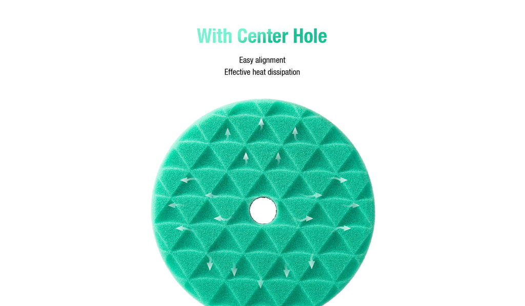 ShineMate T120 Green Heavy-Cut Foam Pad, Diamond, 3/4"