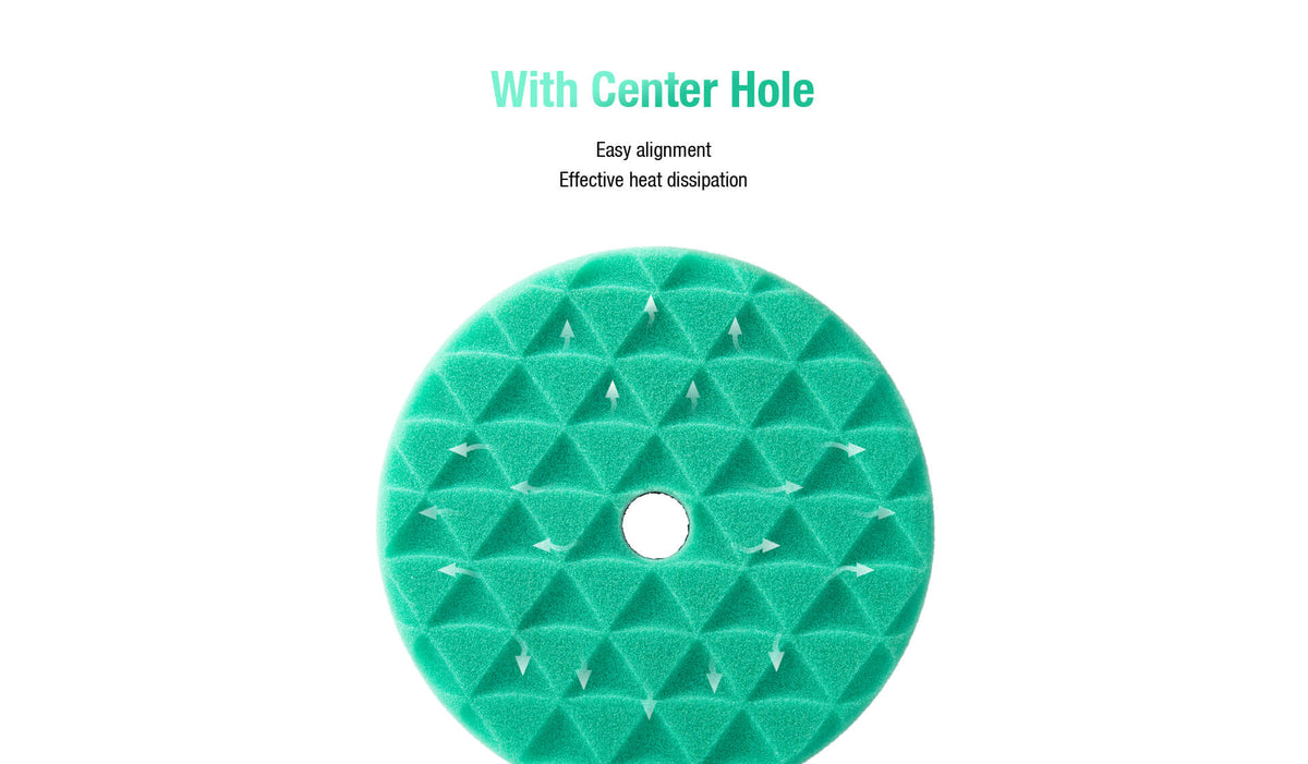 ShineMate T120 Green Heavy-Cut Foam Pad, Diamond, 3/4"