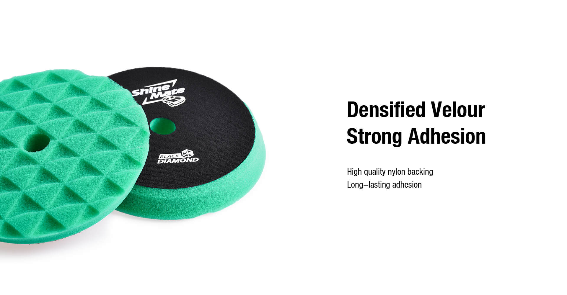 ShineMate T120 Green Heavy-Cut Foam Pad, Diamond, 3/4"