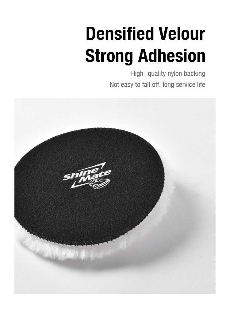 Shinemate T160 Heavy-Cut Wool Pad High-Nap 5"
