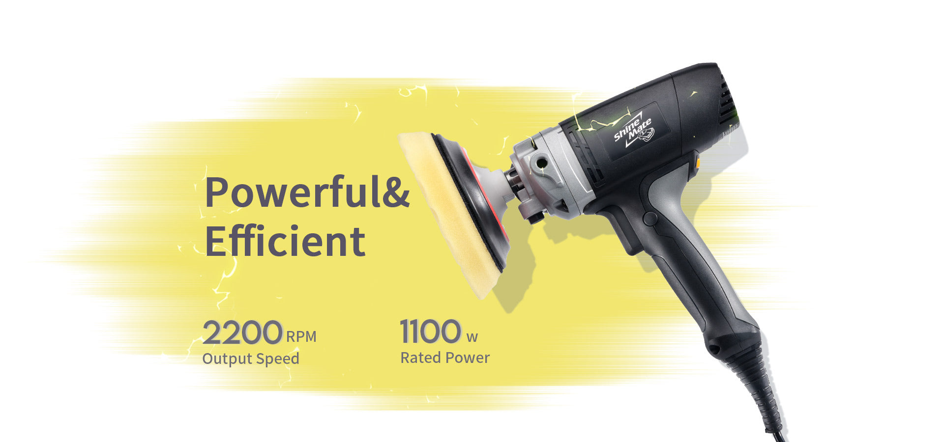 ShineMate EP809 Rotary Polisher Machine M14 | 1100W | 5” & 6” Backing Plate