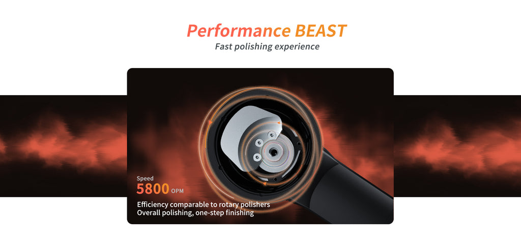 ShineMate Orbital Polisher EX620, 6"/21mm (Long Throw) With Trigger Speed Control 800W (Includes 4 Pads)
