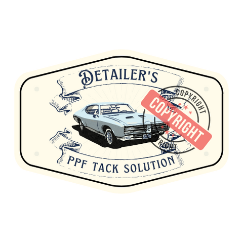 PCC  Laminated Spray Bottle Vinyl Sticker, PPF Tack Solution, Set of 4