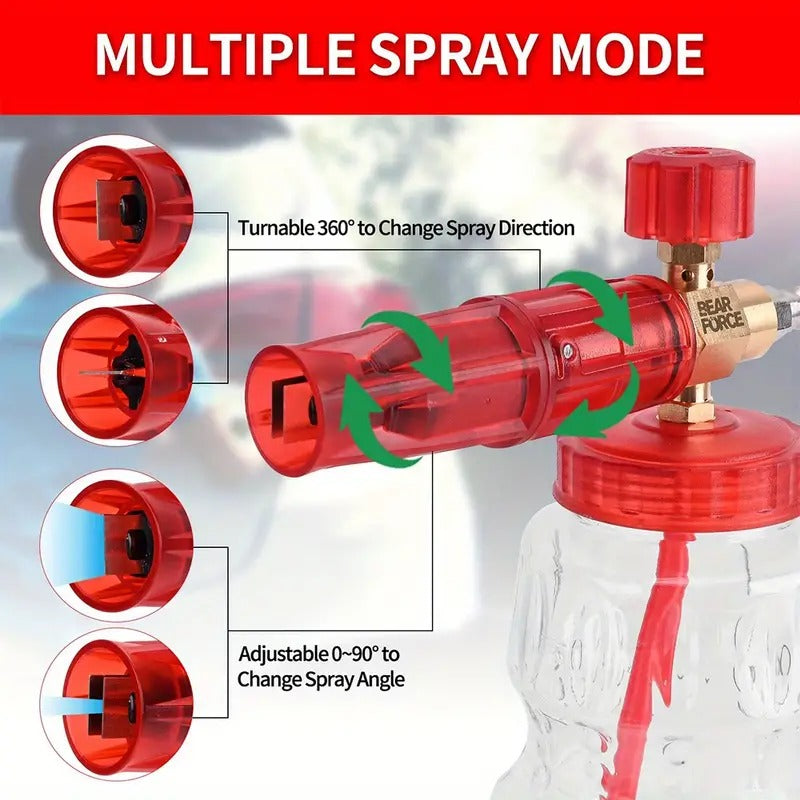 Bear Force Brass Foam Cannon 1L Inlet - 1/4" Quick Connect