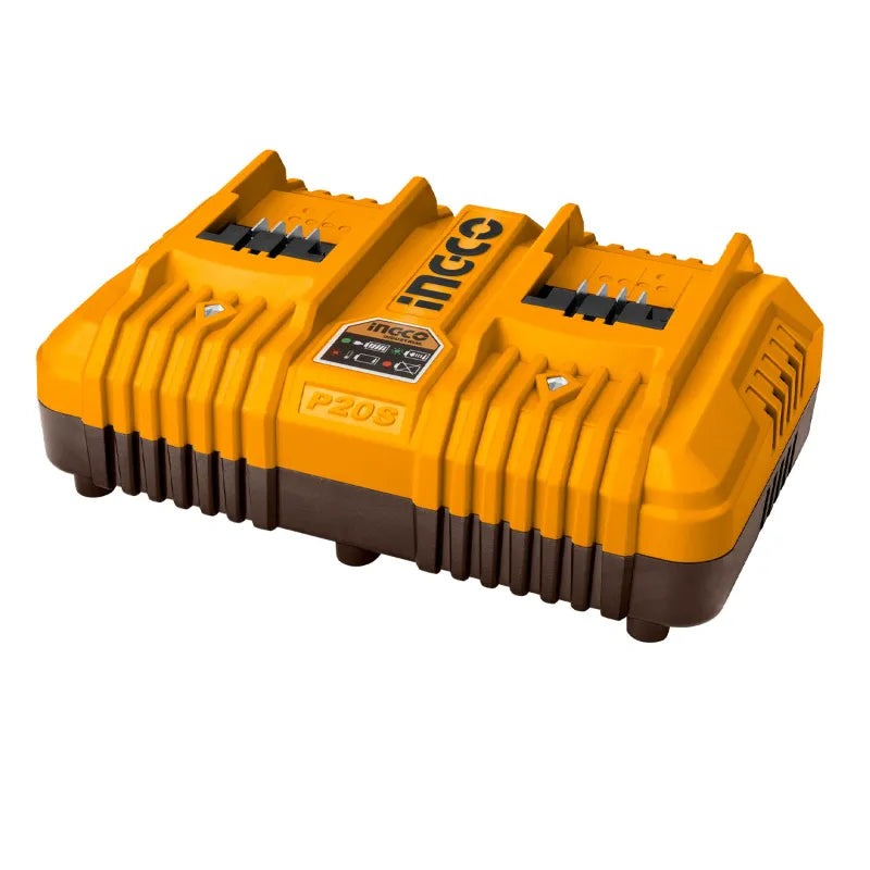INGCO FCLI2034 Lithium-ion Dual-port Fast Charger, 4A + 4A Output, 20V