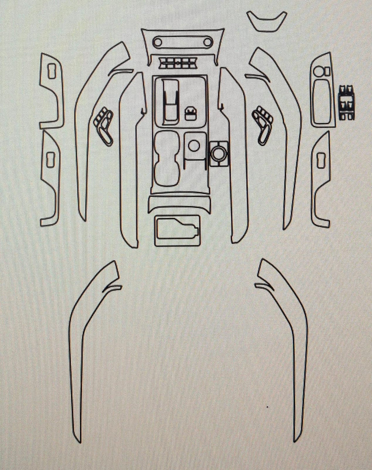 Tint & Orange Car Interior Paint Protection Film (PPF) Pre-Cuts