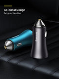 Baseus Golden Contactor Max Fast Car Charger USB + USB Type C 60 W Quick Charge Dark Grey (CGJM000113)