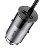 Baseus Enjoy Together Car Charger With Extension 4x USB 5.5A Grey (CCTON-0G) - Planet Car Care