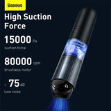 Baseus A3 High Power Car Vacuum Cleaner 15000 Pascals Pressure (CRXCQA3-0A) - Planet Car Care