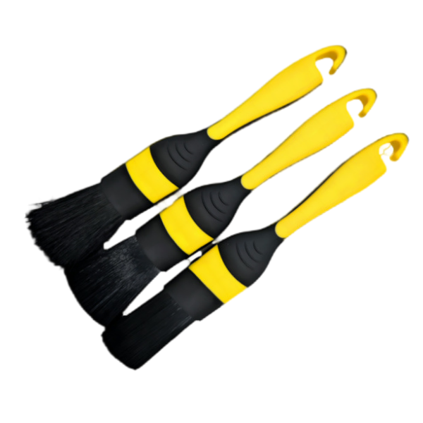 PCC Premium Detailing Brush, Yellow, Set of 3