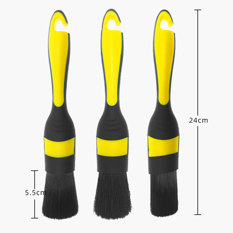 PCC Premium Detailing Brush, Yellow, Set of 3