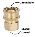 PCC D53 M22/15 Female to 3/8" Quick Connect Adapter – Pressure Washer Hose Fitting