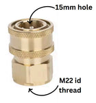 PCC D53 M22/15 Female to 3/8" Quick Connect Adapter – Pressure Washer Hose Fitting