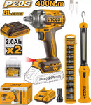 INGCO COSLI23048 Cordless Li-Ion Impact Wrench 20V Kit